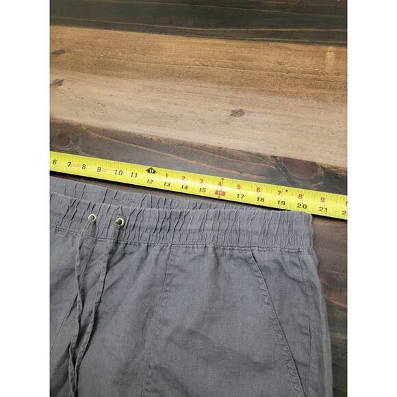 Company Ellen Tracy 100% Linen Gray Pants Pull-on Drawstring Lagenlook Size XXL - Picture 6 of 10